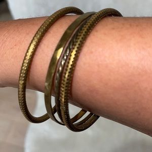 Antique vintage handcrafted brassy bracelet